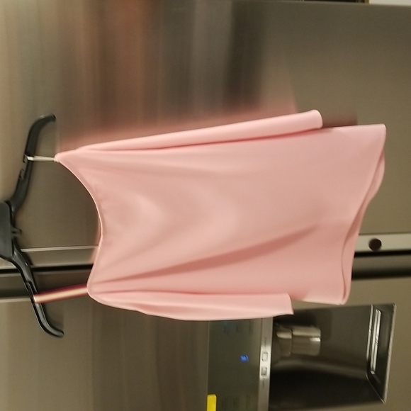 💕TRINA TURK💕 Superior Top ~ Asymmetrical One Shoulder Crepe Pink Small S NWT - Picture 5 of 10